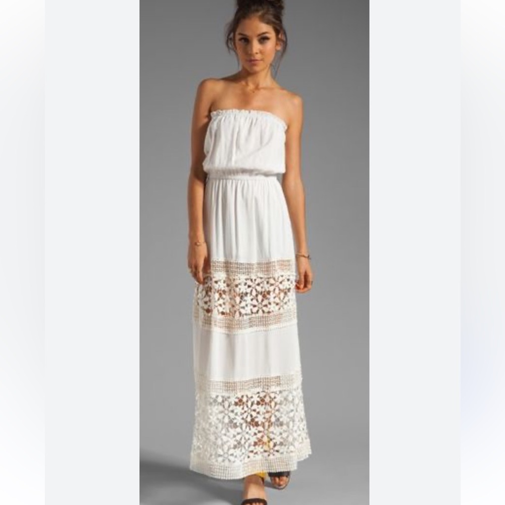 6 Shore Road Strapless and Lace Maxi Dress